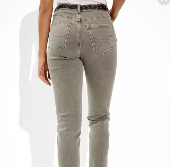 American Eagle Outfitters Jeans Aeo American Eagle Olive Green Mom